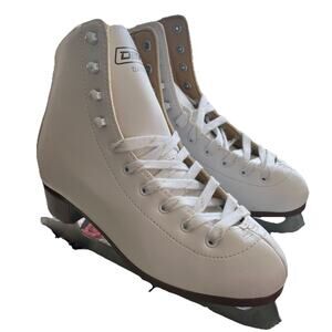 DBX Women’s Motion Figure Skates, White, Shoe Size 8/Skate Size 7, Ice Skating